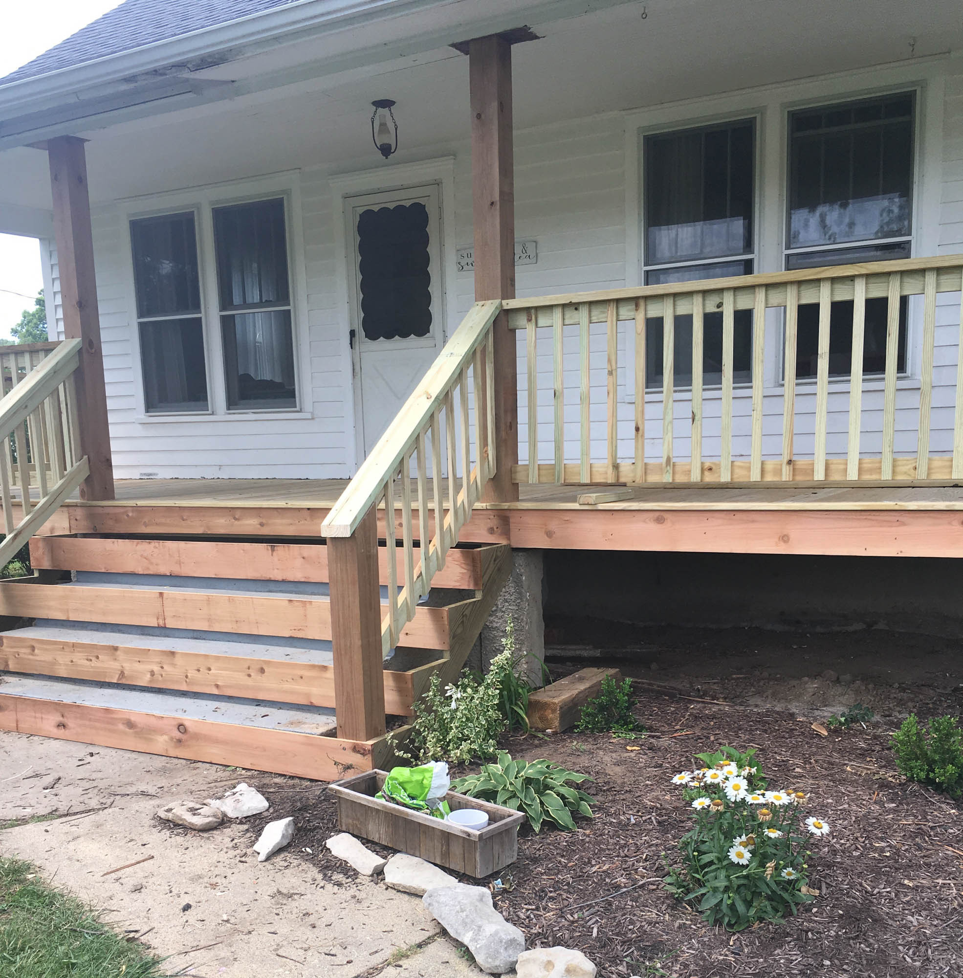 Best ideas about Front Porch Stairs
. Save or Pin How to Cover Concrete Steps with Wood Farmhouse on Boone Now.