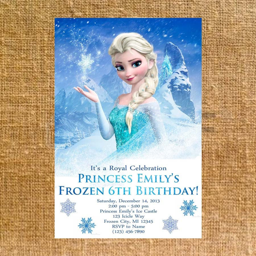 Best ideas about Frozen Birthday Invitations Wording
. Save or Pin Customized Frozen Birthday Party Invite Digital File Now.