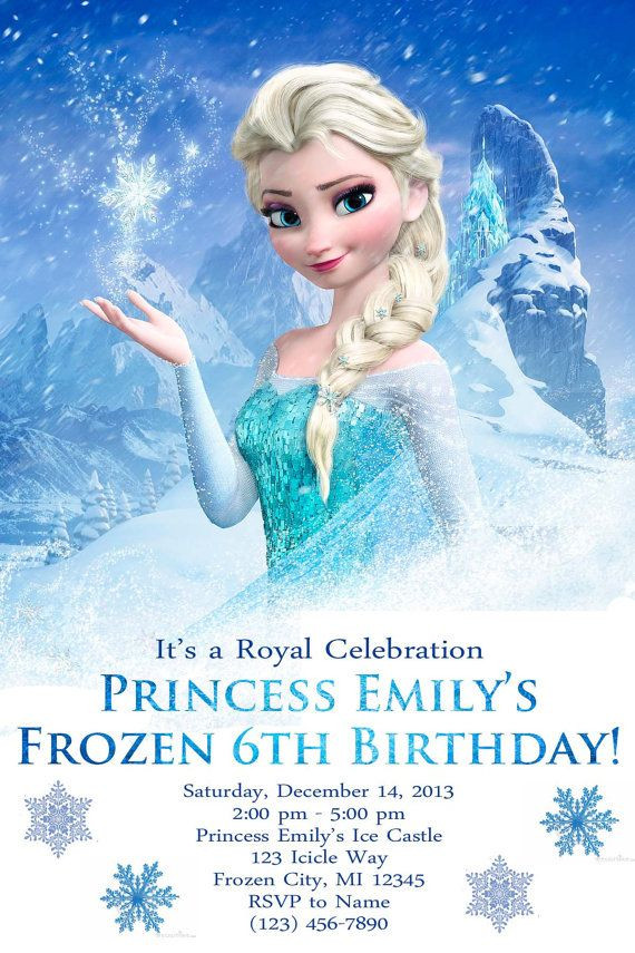 Best ideas about Frozen Birthday Party Invitations
. Save or Pin Customized Frozen Birthday Party Invite Digital File Now.