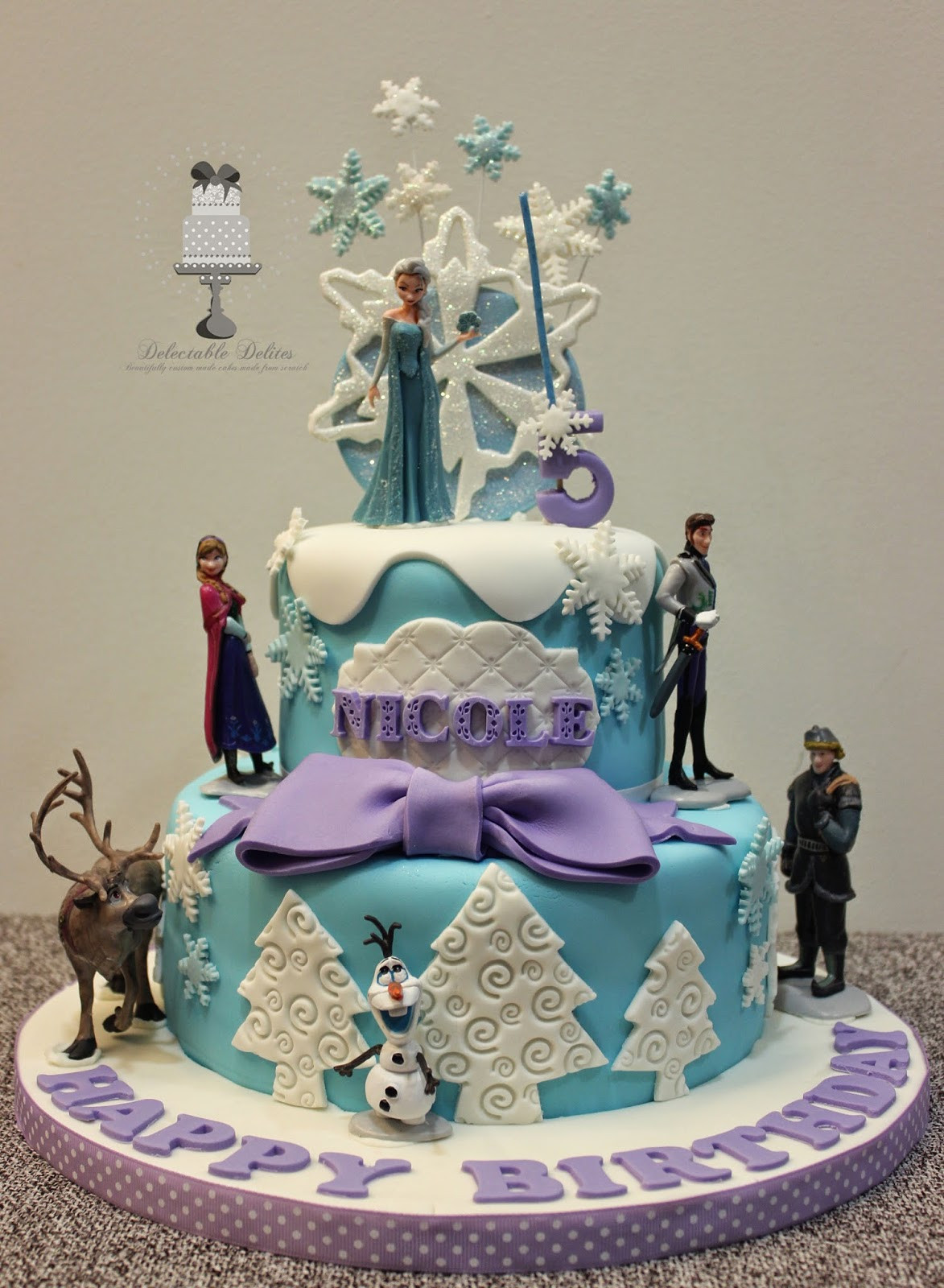 Best ideas about Frozen Themed Birthday Cake
. Save or Pin Delectable Delites Frozen theme cake for Nicole s 5th Now.