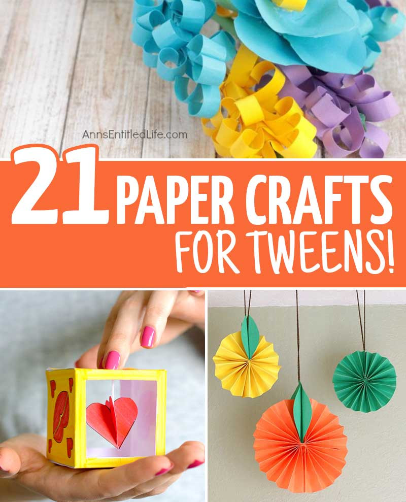 Best ideas about Fun Craft Ideas
. Save or Pin Fun Crafts for Tweens with Paper Moms and Crafters Now.