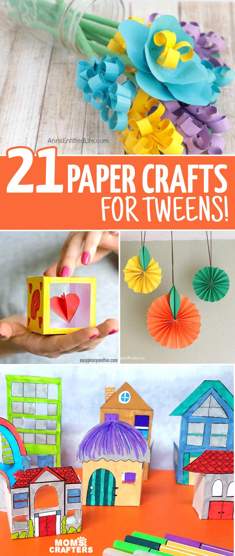 Best ideas about Fun Easy Crafts
. Save or Pin Fun Crafts for Tweens with Paper – Moms and Crafters Now.