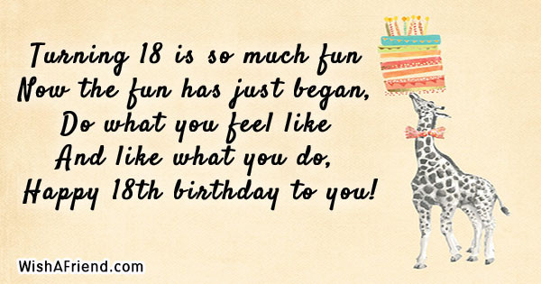 Best ideas about Funny 18th Birthday Quotes
. Save or Pin 18th Birthday Quotes Now.