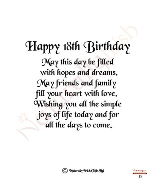 Best ideas about Funny 18th Birthday Quotes
. Save or Pin Quotes about 18th Birthday 32 quotes Now.