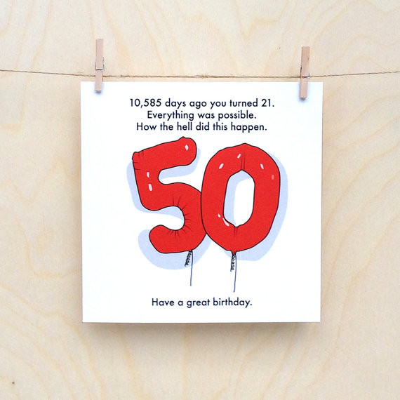 Best ideas about Funny 50th Birthday
. Save or Pin 50th Birthday Card Funny 50th card Funny age card Funny Now.