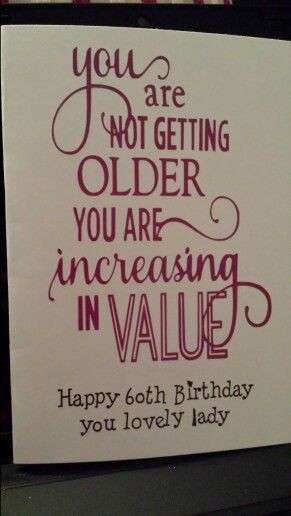 Best ideas about Funny 60th Birthday Quotes
. Save or Pin Birthday card for a friends mam who was 60 Nice verse Now.