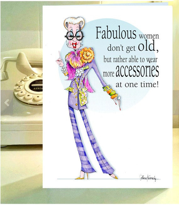 Best ideas about Funny Birthday Card For Women
. Save or Pin Iris Apfel Funny Woman Humor card Iris Apfel card Now.