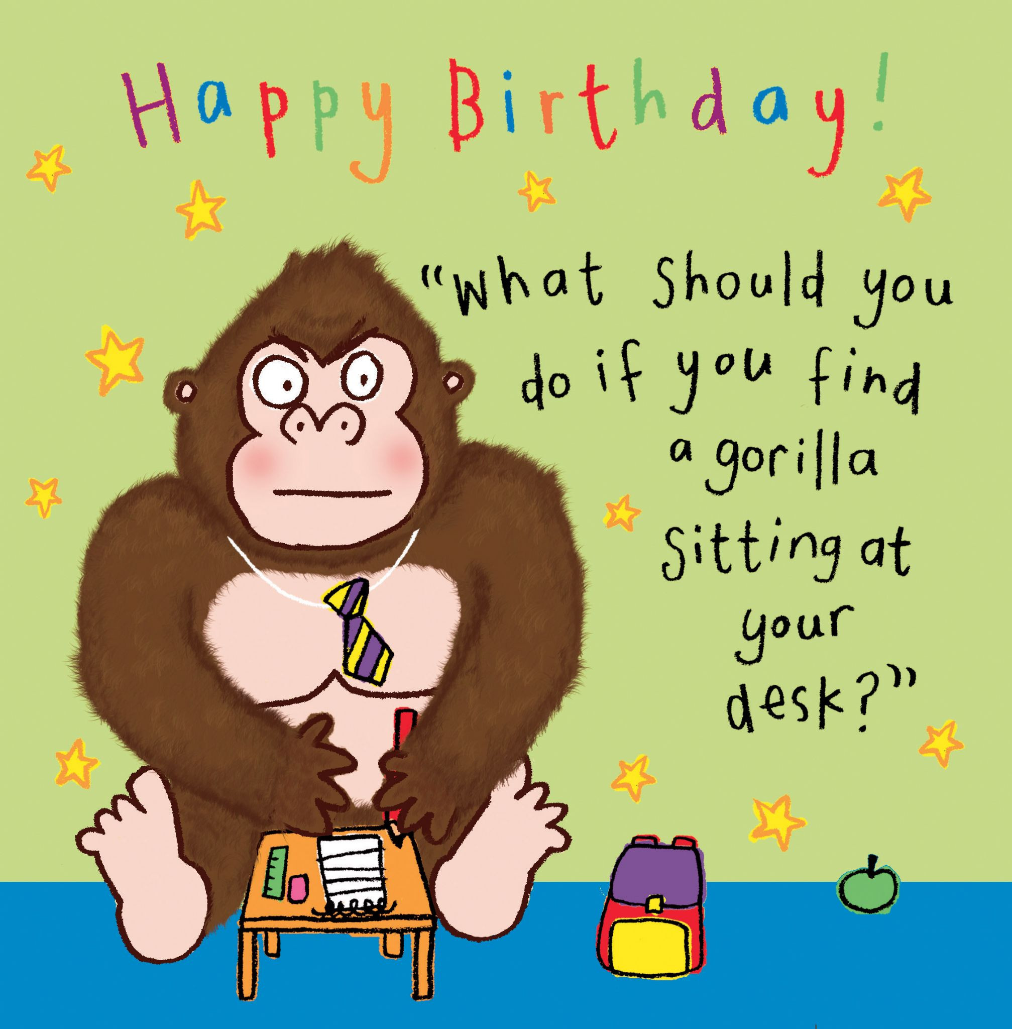 Best ideas about Funny Birthday Cards For Kids
. Save or Pin Gorilla Funny Joke Birthday Card For Kids tw434 Now.