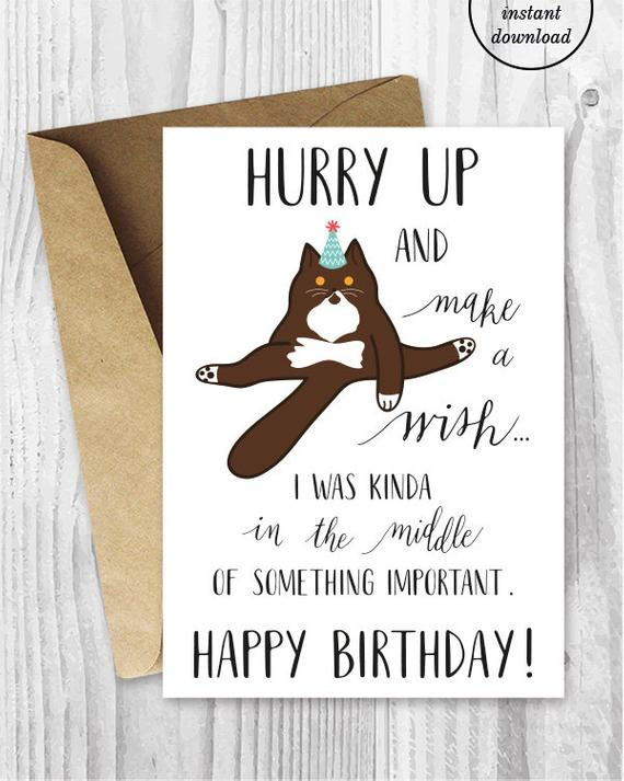 Best ideas about Funny Birthday Cards Ideas
. Save or Pin Funny Birthday Printable Cards Funny British Shorthair Cat Now.