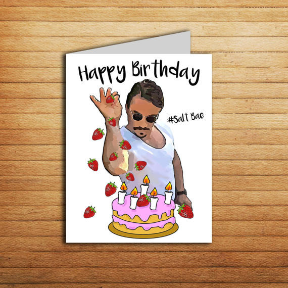 Best ideas about Funny Birthday Cards Printable
. Save or Pin Salt Bae Birthday Card Printable Funny Birthday Card for Now.