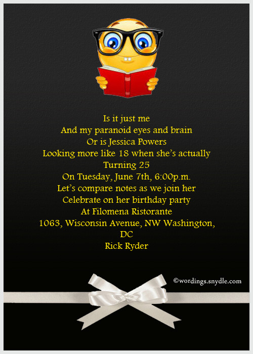 Best ideas about Funny Birthday Invite Wording
. Save or Pin Funny Birthday Party Invitation Wording Wordings and Now.