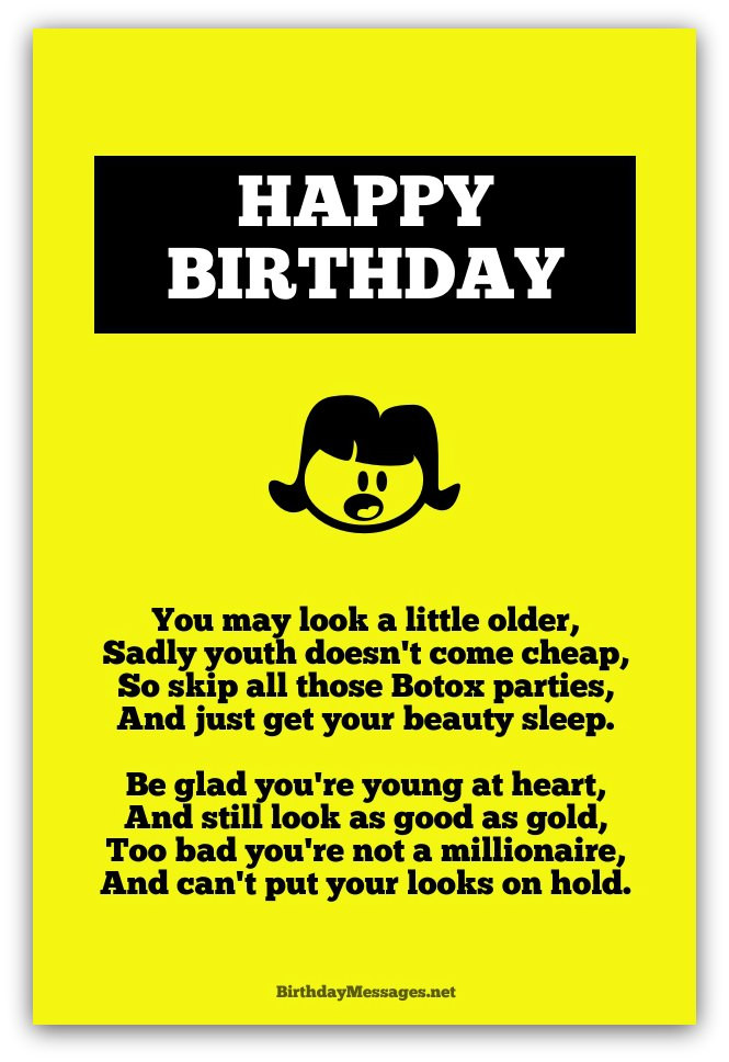 Best ideas about Funny Birthday Poems For Friends
. Save or Pin Funny Birthday Poems Funny Birthday Messages Now.