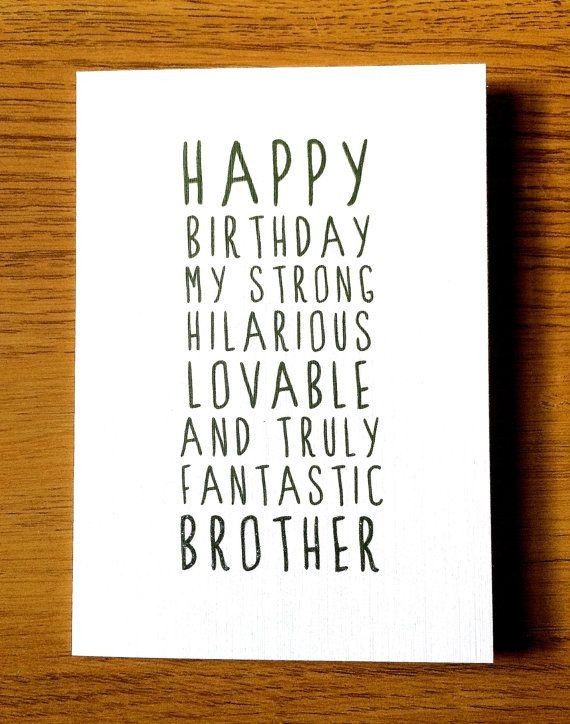 Best ideas about Funny Birthday Quotes For Brother
. Save or Pin Sweet Description Happy Birthday Brother Card Card for Now.