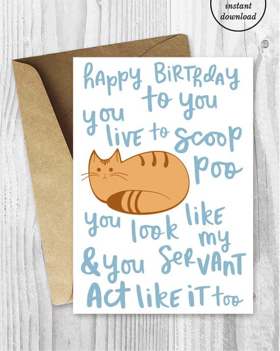 Best ideas about Funny Birthday Song
. Save or Pin Funny Birthday Song Card from the Cat Printable Funny Happy Now.
