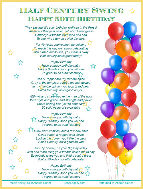 Best ideas about Funny Birthday Song Lyrics
. Save or Pin 50th Birthday Quotes For Women QuotesGram Now.