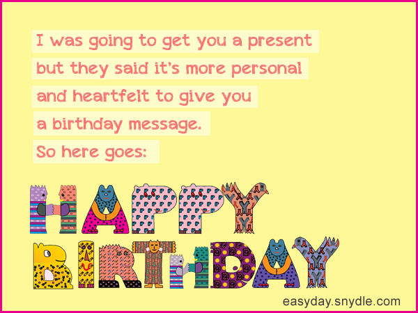 Best ideas about Funny Birthday Texts
. Save or Pin Birthday Wishes Messages and Greetings Easyday Now.