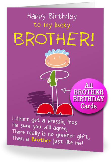Best ideas about Funny Brother Birthday Cards
. Save or Pin Birthday Cards Brother Now.