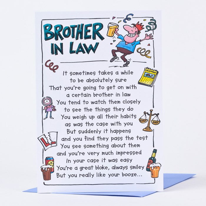 Best ideas about Funny Brother In Law Birthday
. Save or Pin Birthday Card Boozy Brother in Law Now.