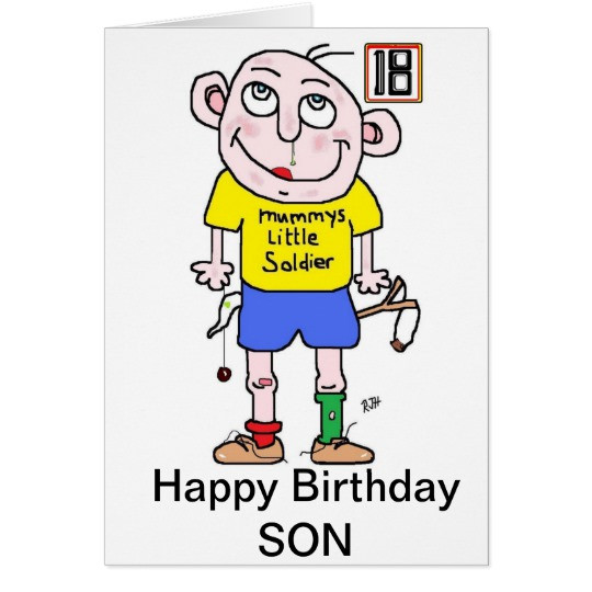 Best ideas about Funny Happy Birthday Son Images
. Save or Pin 18TH BIRTHDAY CARD MALE Now.