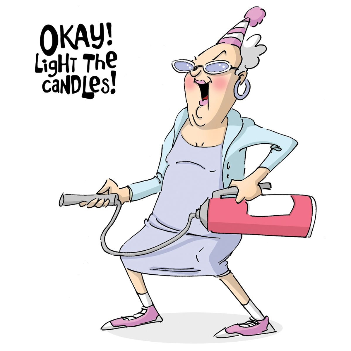 Best ideas about Funny Old Lady Birthday
. Save or Pin Birthday senior lady with fire extinguisher saying "Okay Now.