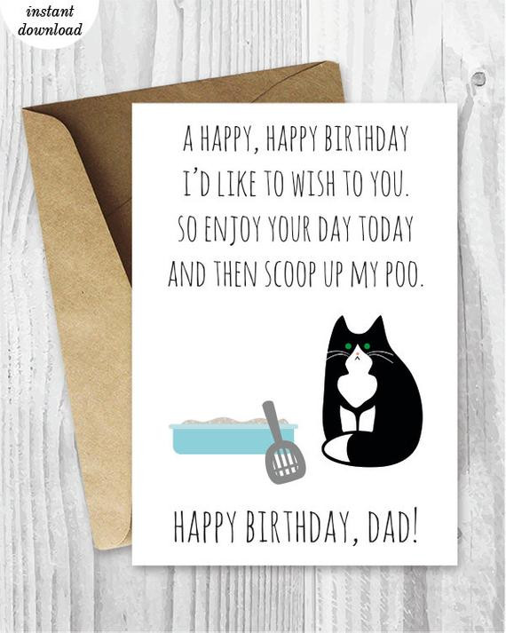 Best ideas about Funny Printable Birthday Cards
. Save or Pin Printable Funny Birthday Cards Black and White Cat Cards Now.