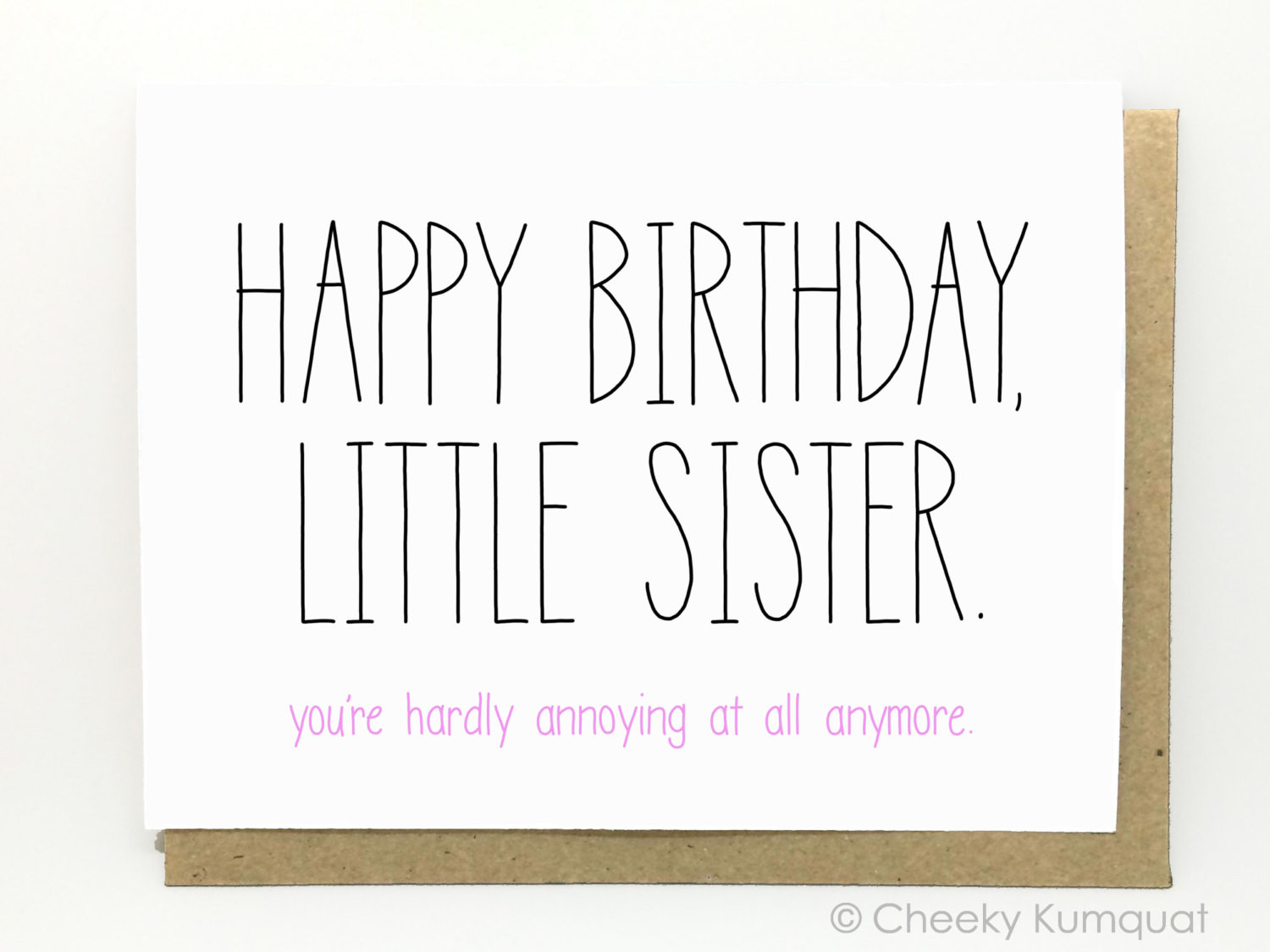 Best ideas about Funny Sister Birthday Quotes
. Save or Pin Funny Birthday Card Birthday Card for Sister by CheekyKumquat Now.