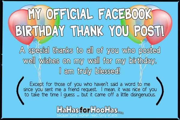 Best ideas about Funny Thank You For Birthday Wishes
. Save or Pin Birthday Thank You 4x6 100 ppi Now.