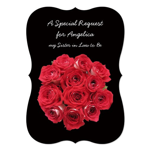 Best ideas about Future Sister In Law Gift Ideas
. Save or Pin Future Sister in Law Bridesmaid Red Roses Card Now.