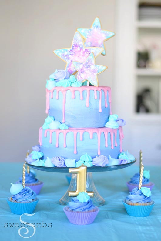 Best ideas about Galaxy Birthday Cake
. Save or Pin Galaxy Cake Olive s First Birthday SweetAmbsSweetAmbs Now.