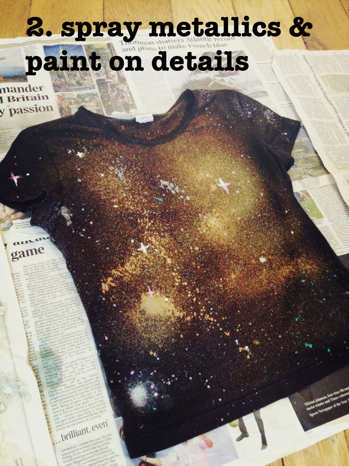 Best ideas about Galaxy Paint DIY
. Save or Pin DIY Galaxy print t shirt – By Hand London Now.