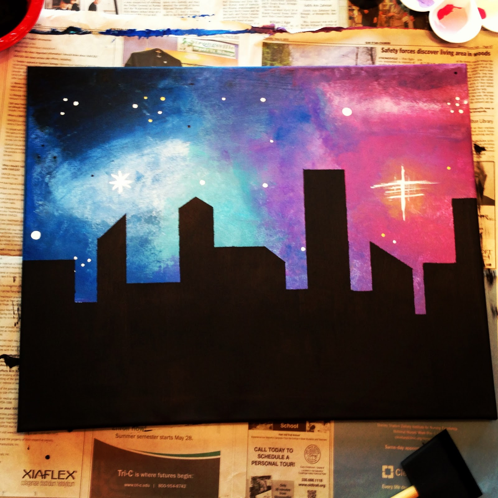 Best ideas about Galaxy Painting DIY
. Save or Pin Galaxy Skyline Now.