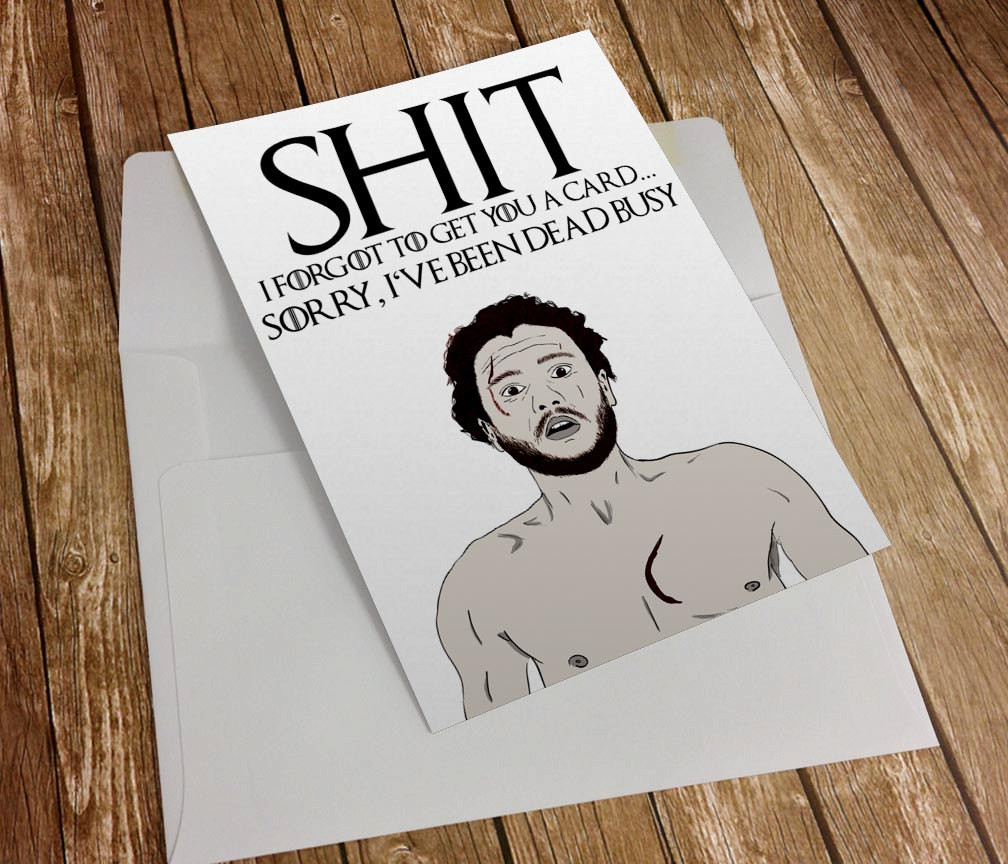 Best ideas about Game Of Thrones Birthday Card
. Save or Pin Jon Snow Game of Thrones Funny Birthday Greeting Card Now.