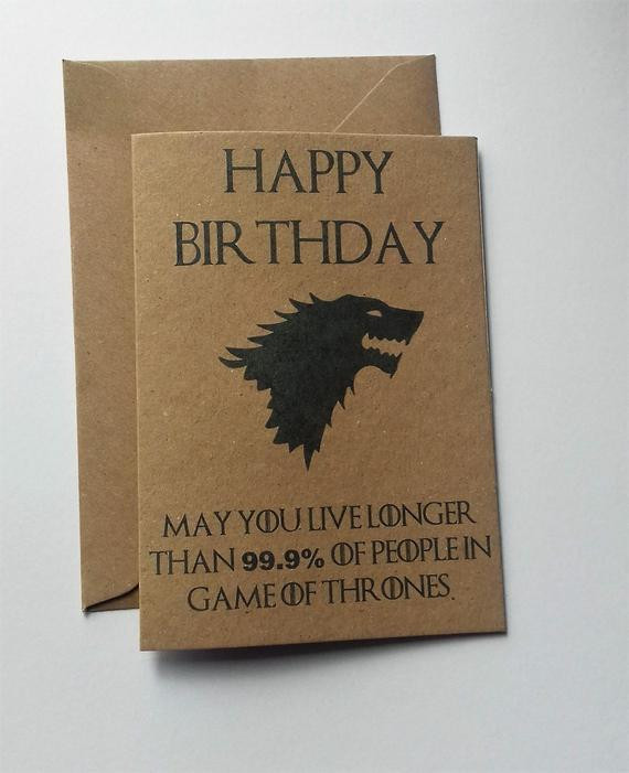 Best ideas about Game Of Thrones Birthday Card
. Save or Pin Game of Thrones Birthday card house stark Now.