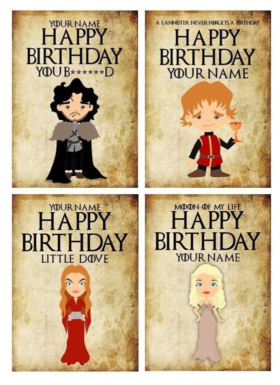 Best ideas about Game Of Thrones Birthday Card
. Save or Pin PERSONALISED GAME OF THRONES INSPIRED BIRTHDAY CARD 4 Now.