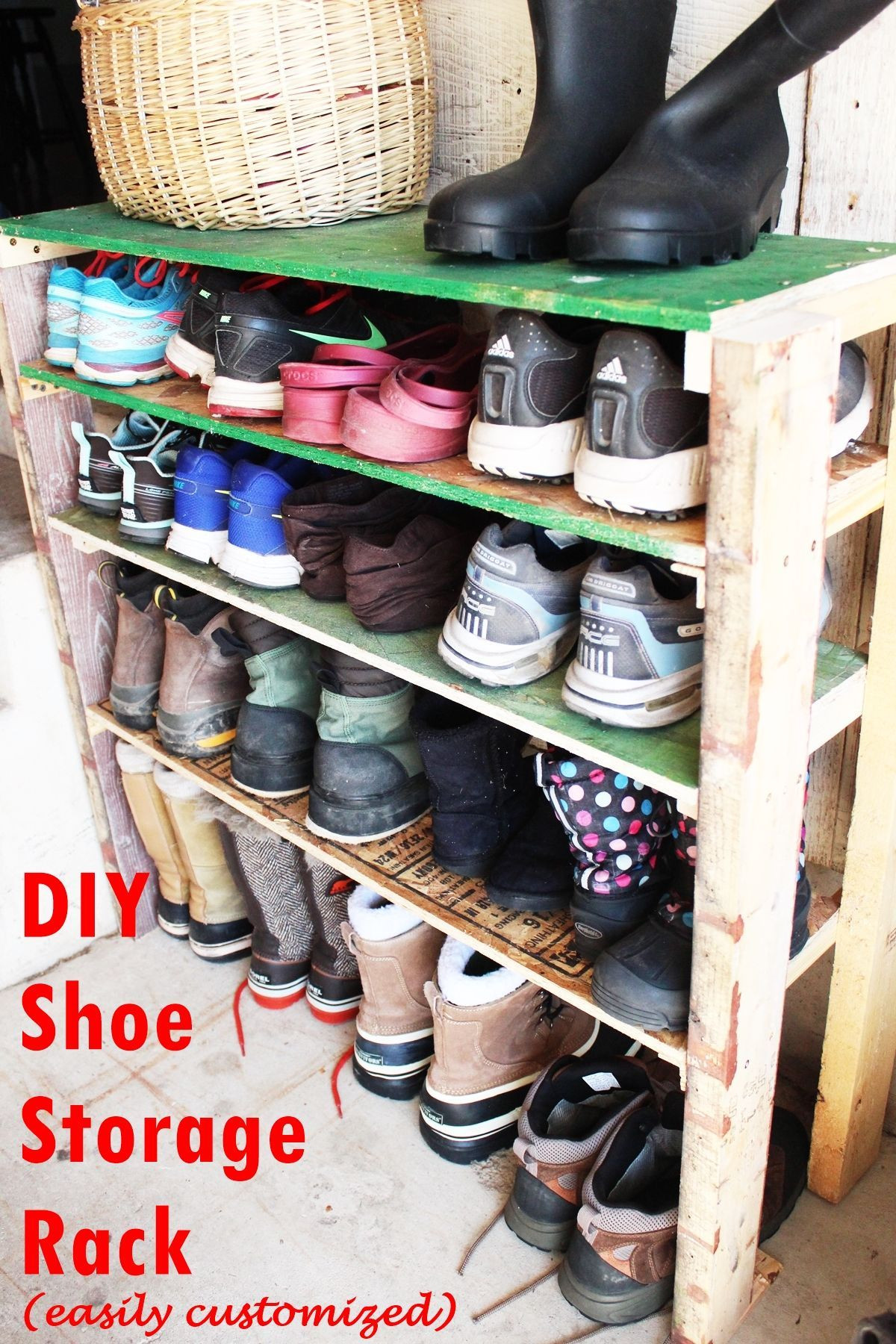 Best ideas about Garage Shoe Storage
. Save or Pin DIY Shoe Storage Shelves for Garage An Easy Fast and Now.