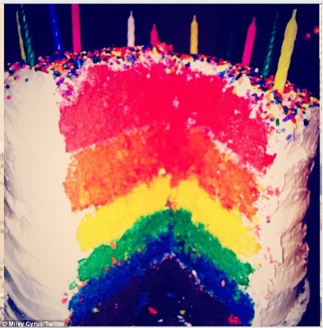 Best ideas about Gay Birthday Cake
. Save or Pin Miley Cyrus shares low key birthday snaps of roses and Now.