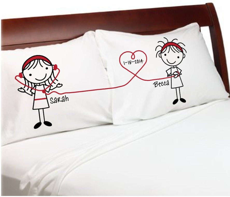 Best ideas about Gay Wedding Gift Ideas
. Save or Pin Listen to My Heart Girlfriends Lesbian Couple Pillowcases Now.