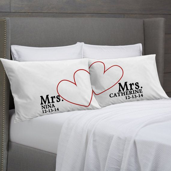 Best ideas about Gay Wedding Gift Ideas
. Save or Pin MRS and MRS Personalized Pillowcases Lesbian Couple Gift Now.