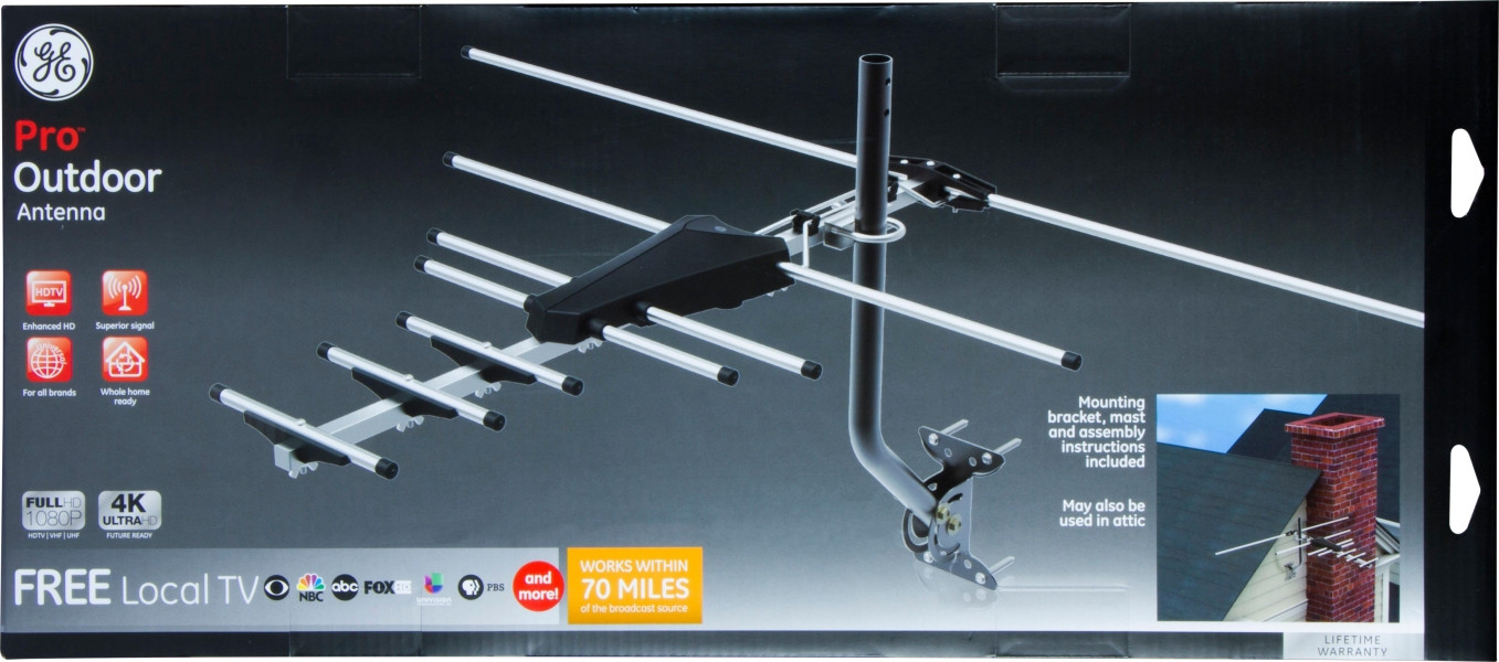 Best ideas about Ge Pro Outdoor Antenna
. Save or Pin GE Pro Outdoor Yagi Antenna 70 Mile Range VHF UHF Channels Now.