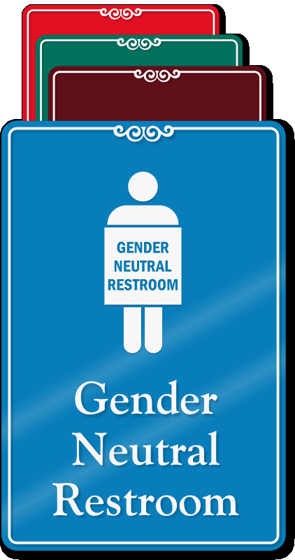Best ideas about Gender Neutral Bathroom Signs
. Save or Pin Gender Neutral Restroom ShowCase Sign SKU SE 6896 Now.