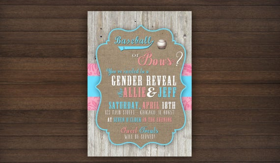 Best ideas about Gender Reveal Baseball DIY
. Save or Pin Baseball or Bows Gender Reveal DIY Gender Party Party Now.