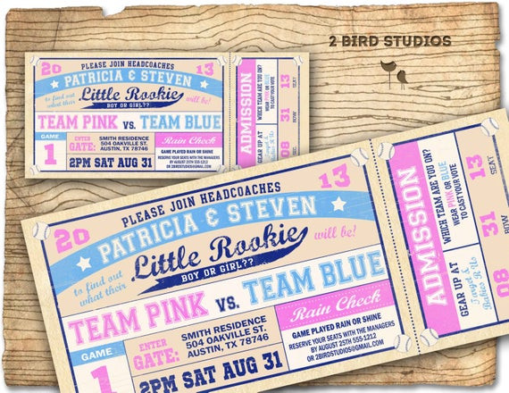 Best ideas about Gender Reveal Baseball DIY
. Save or Pin Baseball gender reveal invitation baseball baby by Now.
