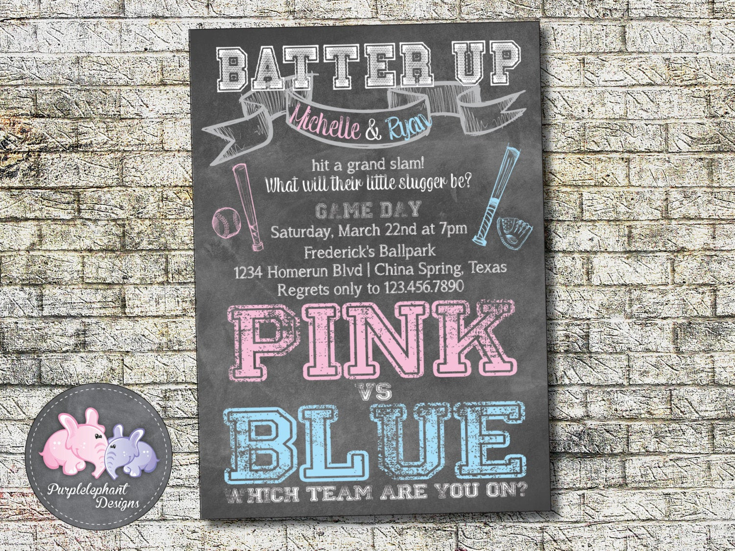 Best ideas about Gender Reveal Baseball DIY
. Save or Pin Baseball Gender Reveal Invitation Baby Shower Invitation Now.