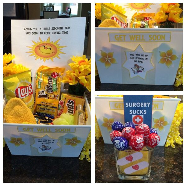 Best ideas about Get Well Gift Ideas After Surgery
. Save or Pin Basket of Sunshine as a well t for a coworker going Now.