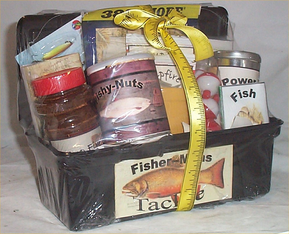 Best ideas about Gift Basket Ideas For Men
. Save or Pin Tackle Box Men Gift Basket Fun Fishing Gift Basket Men Now.