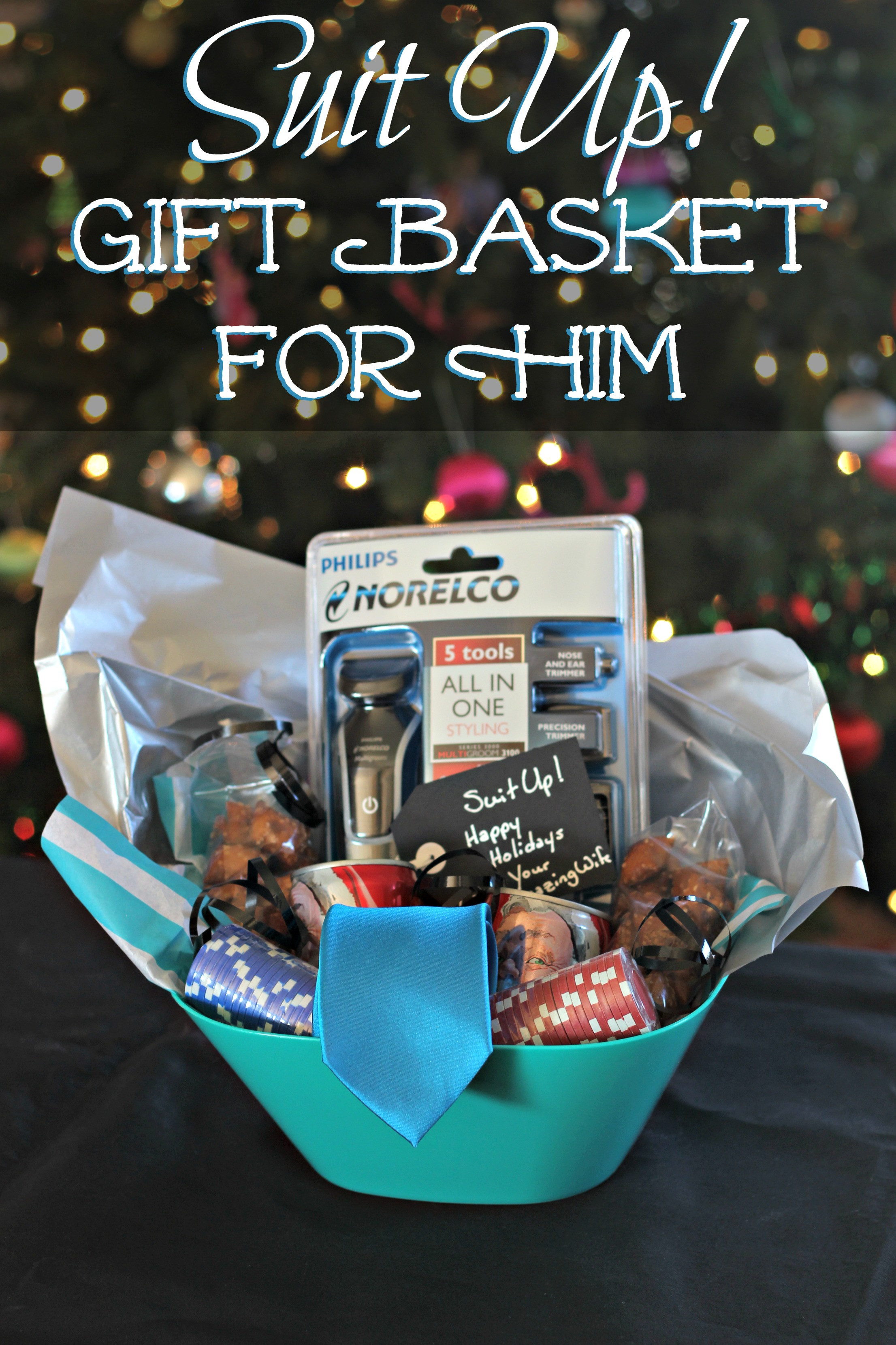 Best ideas about Gift Baskets Ideas For Him
. Save or Pin Suit Up Gift Basket for Him Living a Sunshine Life Now.