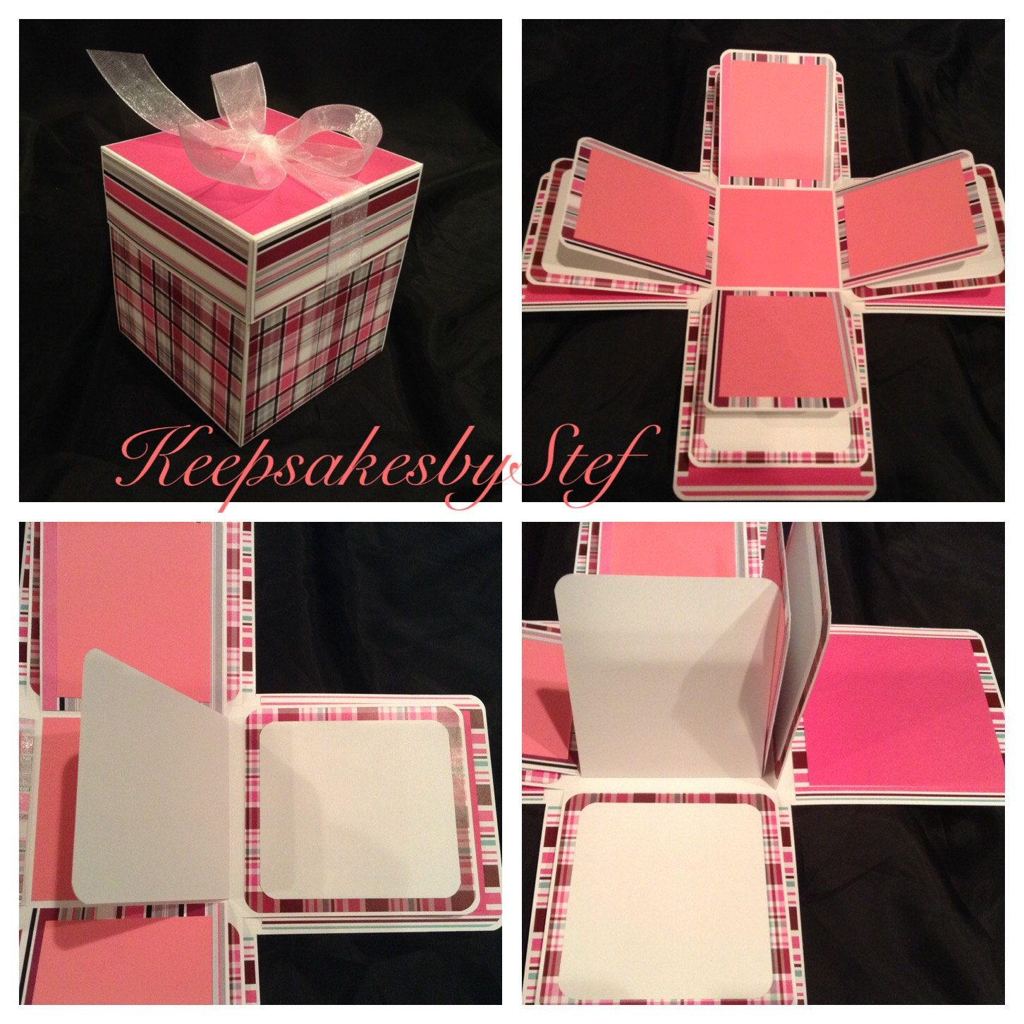 Best ideas about Gift Box Ideas For Her
. Save or Pin Plaid Stripes Exploding Box Pink album box Now.