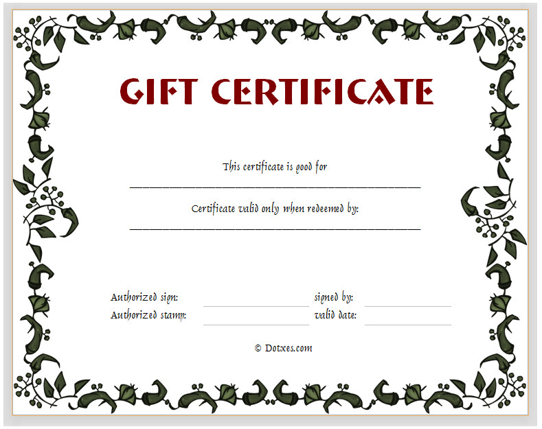 Best ideas about Gift Certificate Ideas
. Save or Pin Gift Certificate Template Floral Design Dotxes Now.