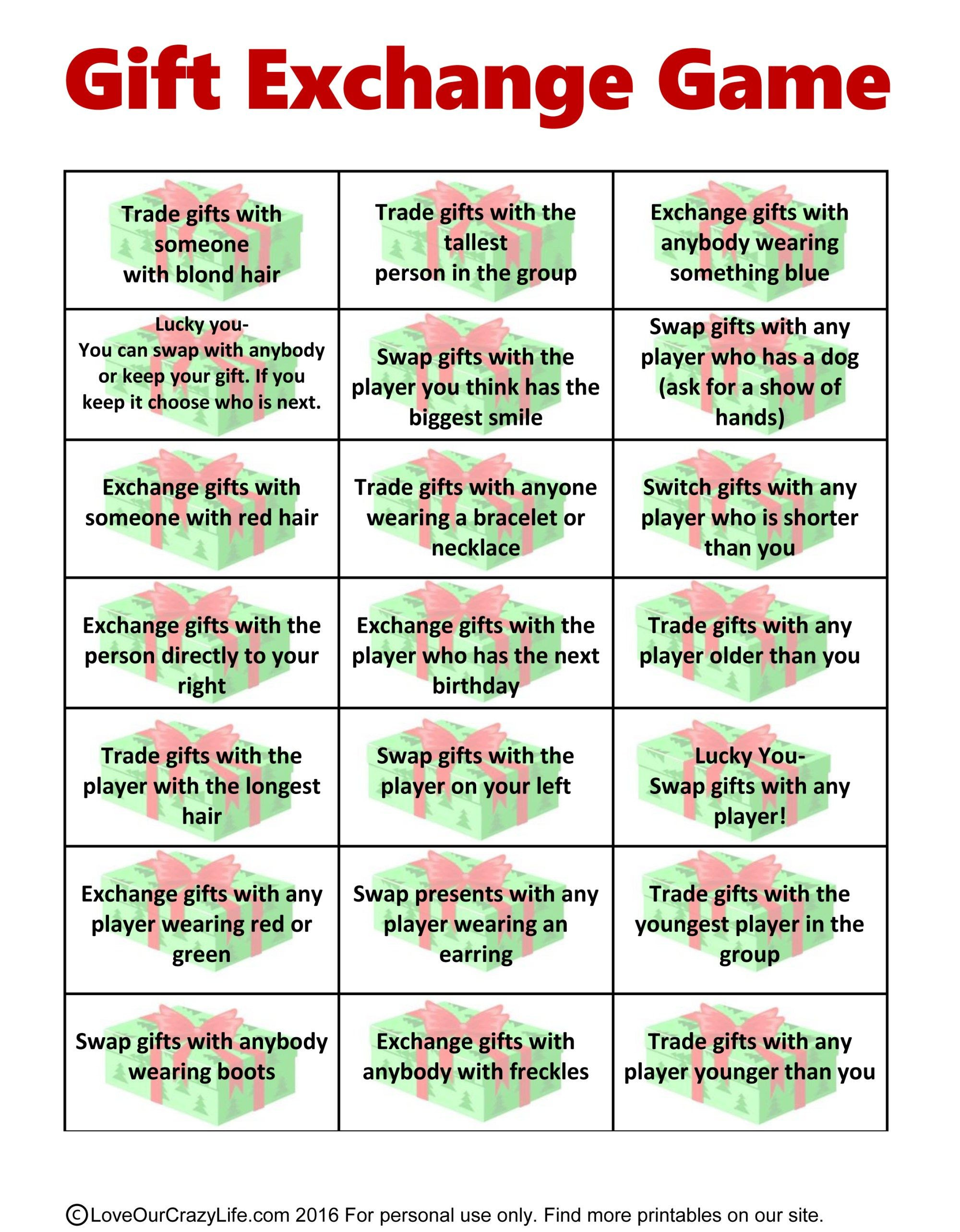 Best ideas about Gift Exchange Game Ideas
. Save or Pin Free Gift Exchange Game Printable Now.