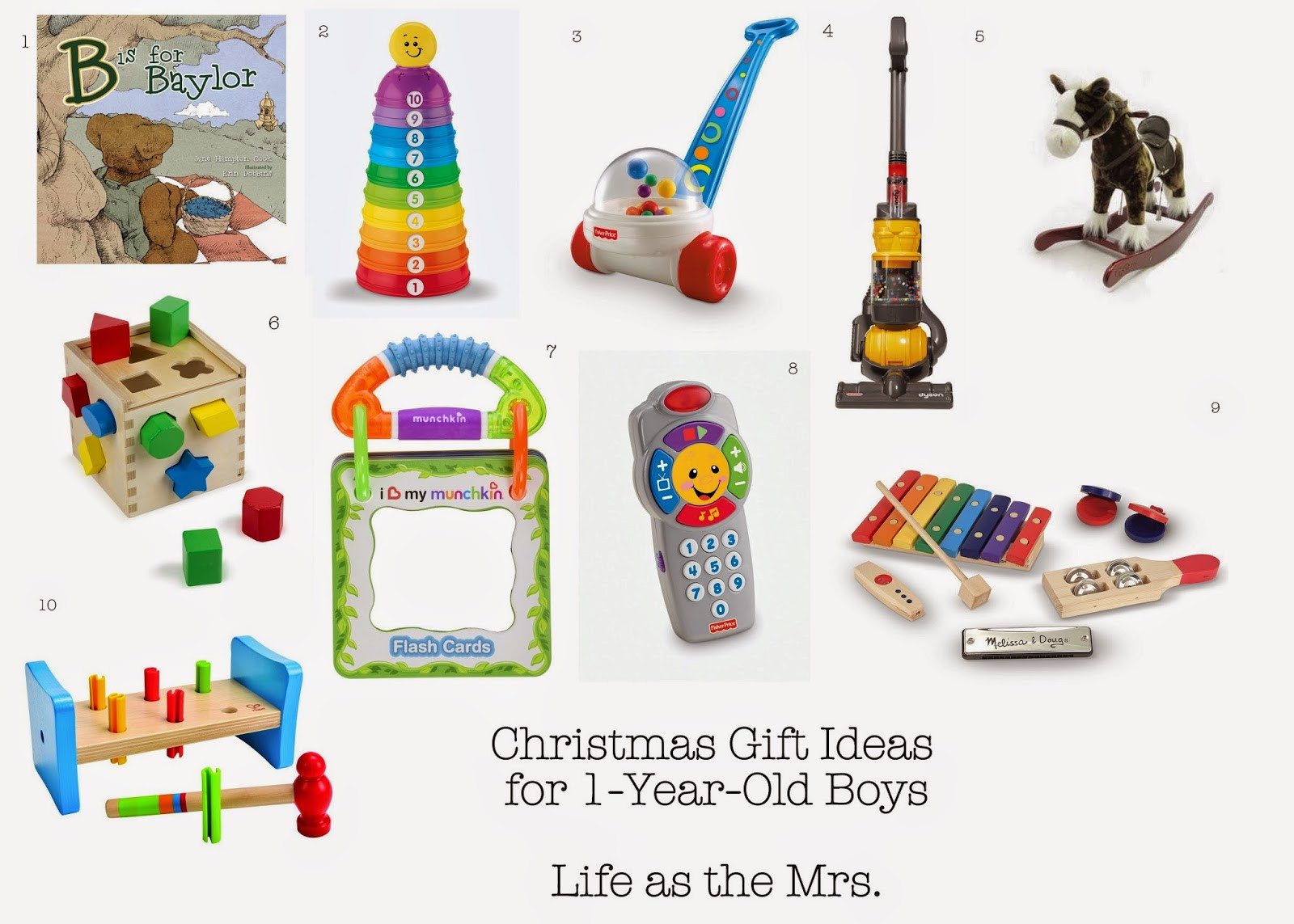 Best ideas about Gift Ideas For 1 Year Old Boy
. Save or Pin Life as the Mrs Christmas Gift Ideas for e Year Old Boys Now.